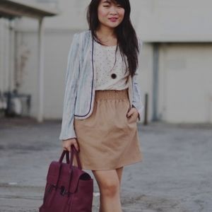 J Crew short tan skirt